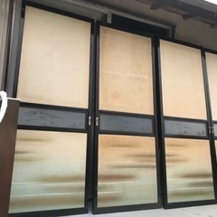 ガラス入り襖　昭和レトロ　昭和ガラス　その8の画像