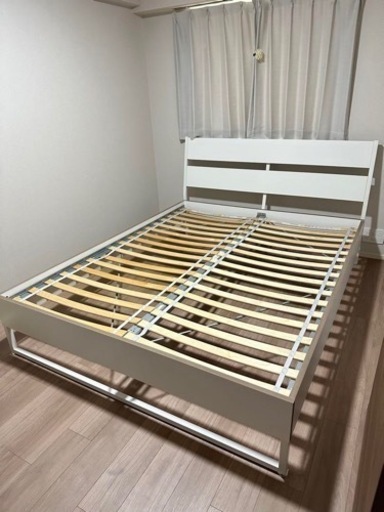受け渡し決定！クイーンベッドフレーム・IKEA・trysil・ホワイト
