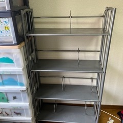 スチール製４段本棚　あげますの画像