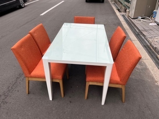 ?5人掛けダイニングテーブル㊗️椅子5個?配達可能