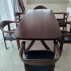 【決まりました】ダイニングテーブル　椅子6脚付の画像