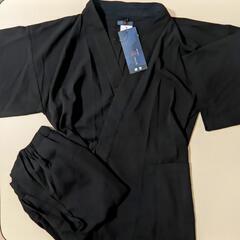 新品 甚平 メンズ Mサイズ ブラック 上下セット 夏祭り 花火...