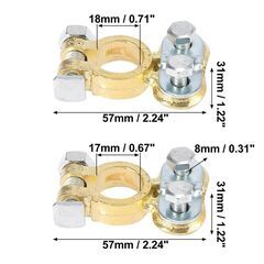車　農機具　船などのバッテリーＤ端子　＋．－　1セットの画像