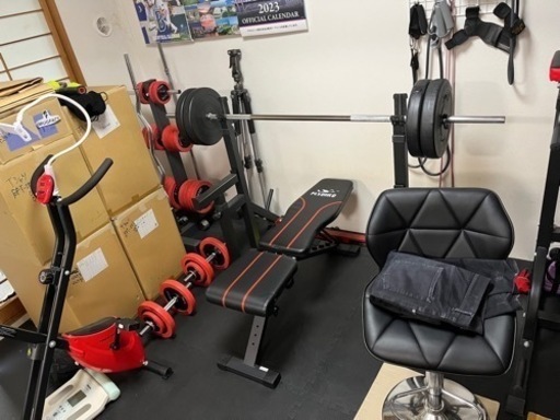 【相談中】ダンベル、プレート、ベンチプレス、プリチャカール、懸垂器　一式