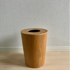 □ 【美品】 muji 無印良品 木製 ゴミ箱 オーク材 □の画像