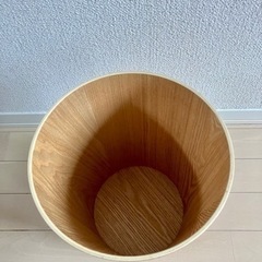 □ 【美品】 muji 無印良品 木製 ゴミ箱 オーク材 □の画像