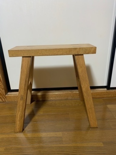 無印　オーク材　木製ベンチ(小)