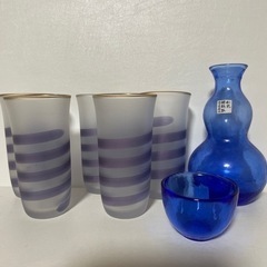 小さめビアグラスと冷酒セット