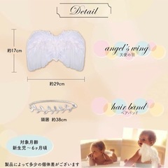 天使の羽　新生児〜6ヶ月　ハーフバースデー【お取引様決定】の画像