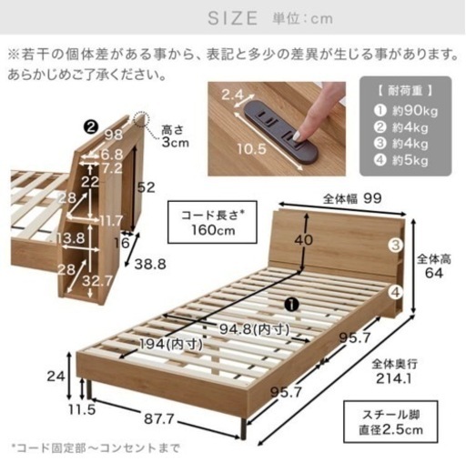 木製ベッドフレーム新品未使用 (お値段交渉可)