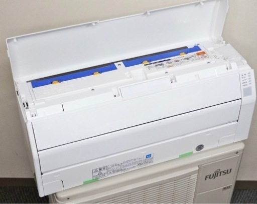 【取引完了】(42)富士通ゼネラル 不在ECO 人感センサー フィルター自動おそうじ 音声お知らせ機能 ルームエアコン 2.2kW おもに6畳用 R32冷媒 2017年製‼️取付販売