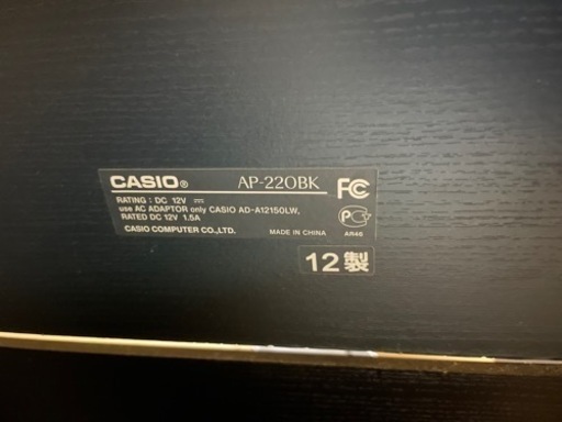 配送可能2012年製CASIO 電子ピアノ CELVIANO AP-220BK88鍵盤 