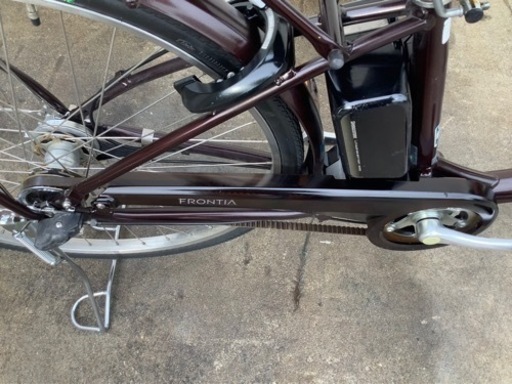 111 ブリヂストン最新機種電動アシスト自転車フロンティア26インチブラウンアルミボディ