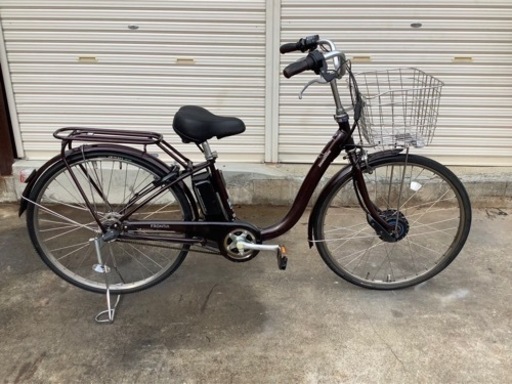 111 ブリヂストン最新機種電動アシスト自転車フロンティア26インチブラウンアルミボディ