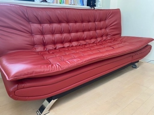 ニトリ　ソファベッド　Nシールド　レッド
