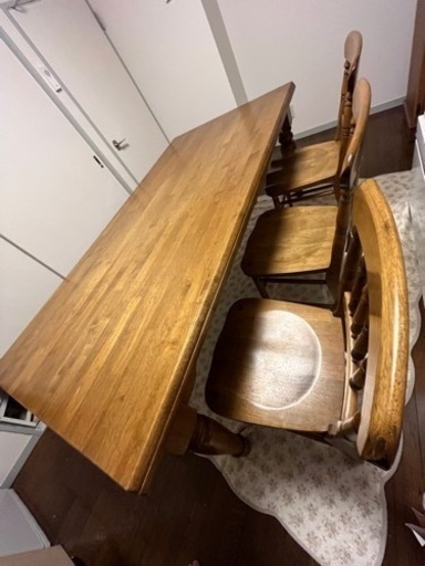 ダイニングテーブルセット　大幅値下げしました。サイズ掲載しました！