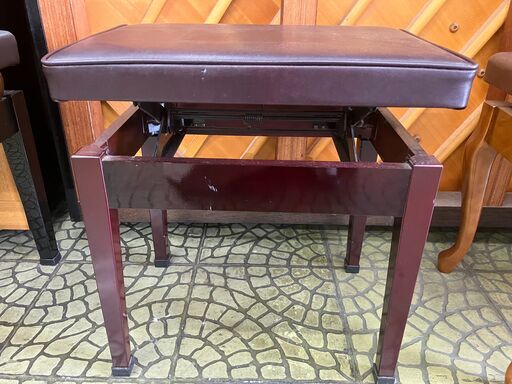 【値下げ】中古ピアノ椅子（こげ茶）