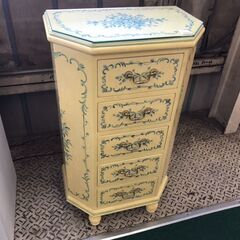 商談中【愛品館八千代店】アンティーク調　5段スリムチェスト