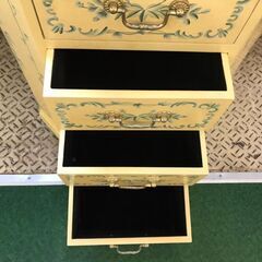 商談中【愛品館八千代店】アンティーク調 5段スリムチェスト