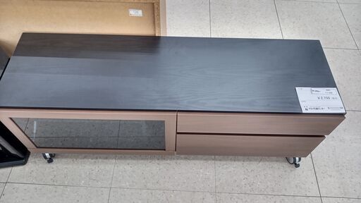 ★ジモティ割あり★  テレビ台 黒 H43.5×D35×W120 クリーニング済み TJ1292