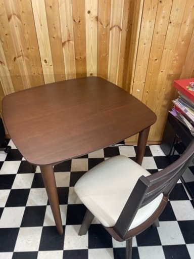【家具在庫処分SALE】ダイニング2点セット　テーブル×1 回転チェア×1 1人暮らし　住まい
