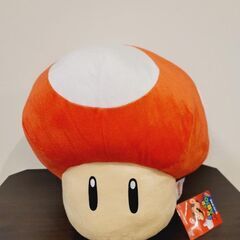 【新品タグ付き】スーパーマリオ キノコ赤 ぬいぐるみ
