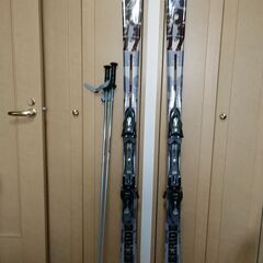 ダイナミックのカービングスキー板とポール