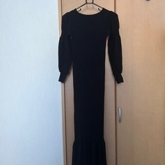 リブニットマーメイドワンピース Mの画像