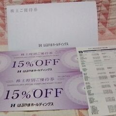 はるやま15%OFF券2枚セット取引中!
