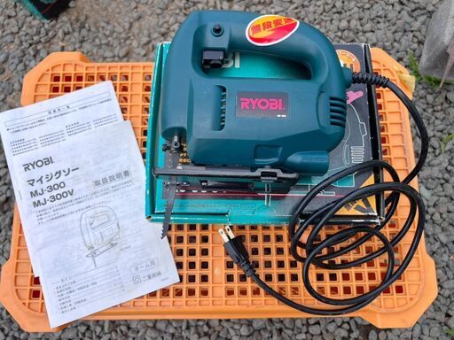 リョービ マイ ジグソー MJ-300V 無断変速 取説、外箱、刃付き  /  AJ-0526-P1