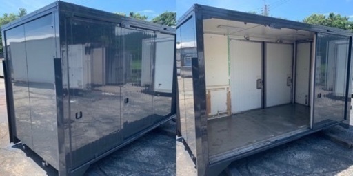 No.795 アルミバン 2ｔ 車  アルミ 箱 バイク 倉庫 トラック コンテナ 米 保管庫 物置 DIY