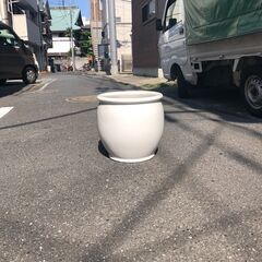 大型 植木鉢 鉢カバー 壺 陶器 白磁