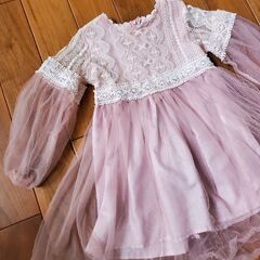 韓国子供服 女の子110サイズチュールワンピース