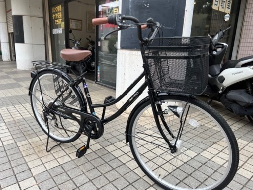 売約　中古自転車　オートライト6段ギア　26インチ　点検済み