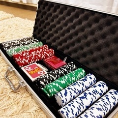 【カジノチップセット】トランプ＆鍵付の画像