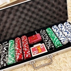 【カジノチップセット】トランプ＆鍵付の画像