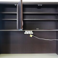 ブラウン　中古　食器棚　レンジ台　キッチン収納　レンジボード　土屋インテイリアの画像