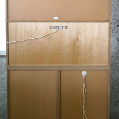 ブラウン　中古　食器棚　レンジ台　キッチン収納　レンジボード　土屋インテイリアの画像