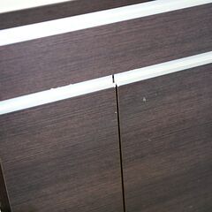 ブラウン　中古　食器棚　レンジ台　キッチン収納　レンジボード　土屋インテイリアの画像