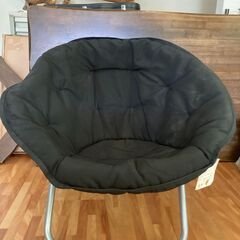 イス　デザイン　黒　帆布×メタル