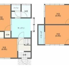 4DK!加須市久下☆シェアハウス運営可！庭付き戸建て☆敷金&礼金...