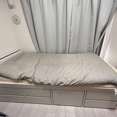 【引渡決定済】大容量収納　コンセント付きチェストベッド　布団一式も無料で付けれます。