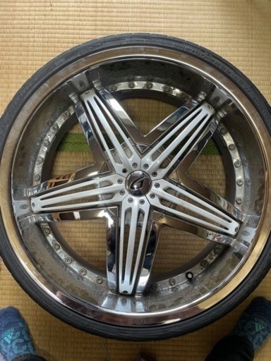 特価で出します！ジアンナ　22インチホイール　4本セットと中古タイヤもセット