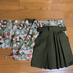 ベビー袴(男の子タイプ) 緑×緑の画像