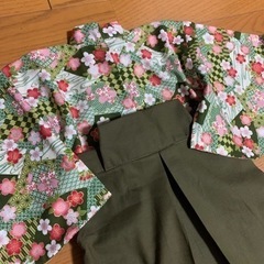 ベビー袴(男の子タイプ) 緑×緑の画像