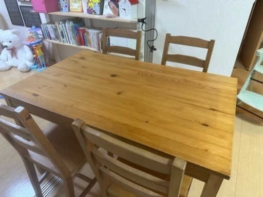 IKEA テーブル チェア4脚 セット