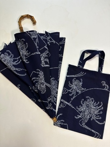 日傘　乱菊　トートバッグ付き　折りたたみ　作成店(布別で2万円程)  より格安