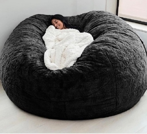 ビーズクッション 5/6/7ft 特大 ひとをだめにするクッション/bean bag chair、洗えるカバー 座り心地良い もちもち 着替えカバー付き 疲労解消（フィラーなし）