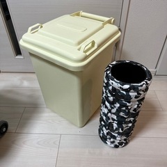 DULTON ゴミ箱　45L グリーン、アイボリー　セットの画像