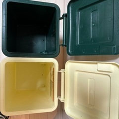 DULTON ゴミ箱　45L グリーン、アイボリー　セットの画像